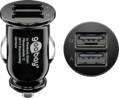 12V Duo USB Lade Adapter Ladegerät Zigarettenanzünder 2,4A 2400 mAh Kfz Auto Pkw - Bild 1 von 4