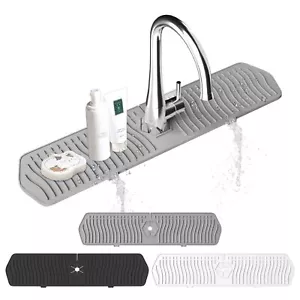24 x 5.8 Inch Silicone Sink Splash Guard Kitchen Bathroom RV Countertop Mat - Picture 1 of 8