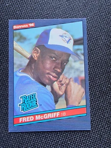 1986 Donruss - Fred McGriff Rookie - #28 Toronto Blue Jays Baseball Card NM - Picture 1 of 2