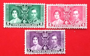 Canada Newfoundland #230-232 Coronation - Omnibus Issue Used - Picture 1 of 1