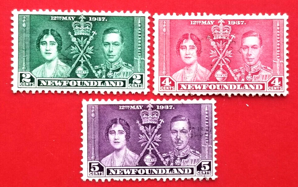 Canada Newfoundland #230-232 Coronation - Omnibus Issue Used - Image 1 of 1