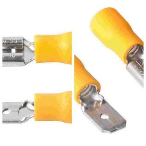 200PCS 12-10AWG Pre-Insulated Male & Female Spade Crimp Wire Connector Terminals - Picture 1 of 5