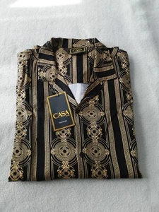 Casa Moda Couture Large Woven Camp Shirt Mens New - Picture 1 of 8