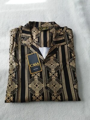Casa Moda Couture Large Woven Camp Shirt Mens New - Image 1 of 4