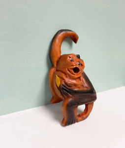 Monkey Whistle Musical Instrument Wooden Hand Carved Fair Trade Animal Design