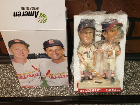 NEW St. Louis Cardinals Stan Musial Red Schoendienst Double Bobblehead 2019 SGA Cover