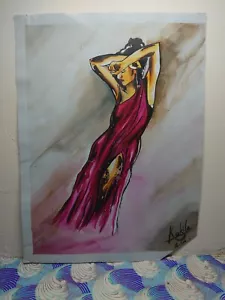 Water Colored Painting "Graceful Elegance'' Sri Lanka Paints On Premium Paper - Picture 1 of 7