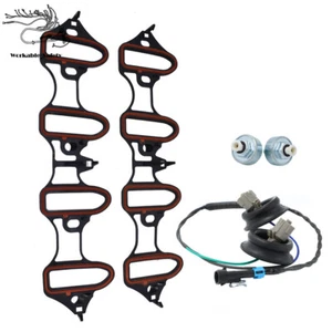 5PCS Knock Sensor Harness Intake Manifold Gasket Kit Set For Silverado Sierra - Picture 1 of 9