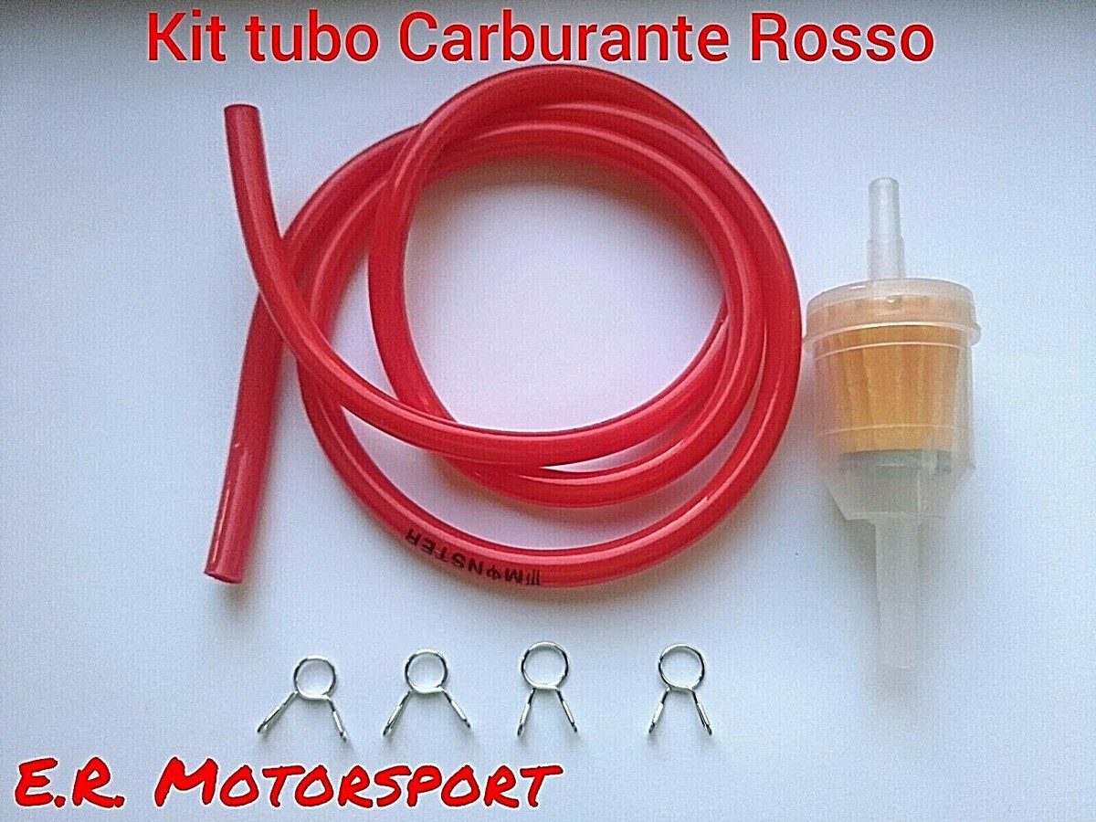 Tubo Carburante Rosso 1 Metro 5x9mm - Per Moto E Scooter
