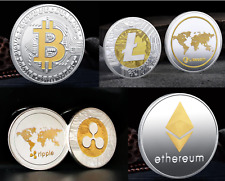 Bitcoin Ethereum Litecoin Ripple Münzen Gold Silber Sammlermünze BTC Krypto ETH 
