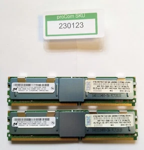 RAM für Server / IBM / MT36HTF51272FDZ-667H1D6/ PC2-5300F-555-12-ZZ / 2x4 GB/ECC - Bild 1 von 3