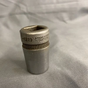 Vintage 1/2" Antrieb x 19/32" Größe INDEX SUPER Steckschlüssel 1219 & 12 Punkt USA - Bild 1 von 6