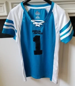 CAROLINA PANTHERS #1 NEWTON WOMENS Shirt Size M/M/M MAJESTIC FAN FASHION - Picture 1 of 4