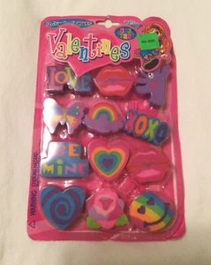 Vintage Lisa Frank Valentine’s Erasers New - Picture 1 of 2