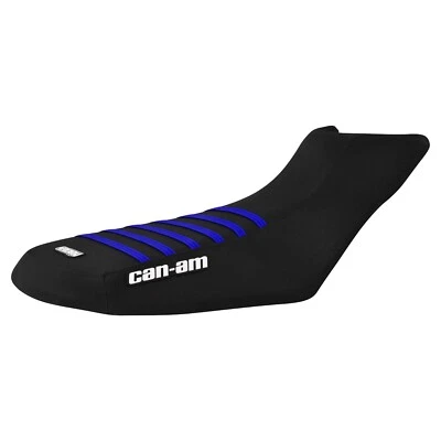 Can Am Outlander 570 - 1000 XMR X GEN 2 Seat Cover BLACK w/ BLUE RIBS Logo #360 - Image 1 of 4