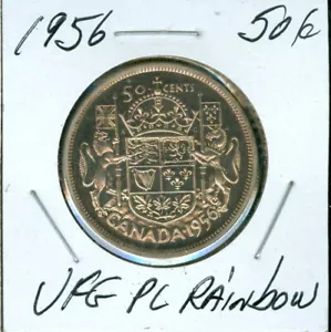 1956 CANADA 50 CENTS ULTRA FINEST GRADE PL RAINBOW RARE * - Picture 1 of 2