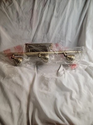 Bathroom 3 Light Vanity Light Brushed Brass Wall Mount Fixture - Image 1 of 4