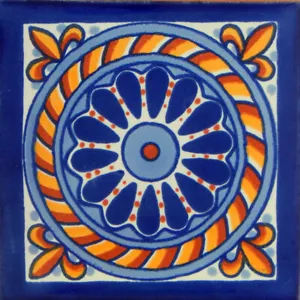 Piastrelle 3 piedi quadrati ceramica messicana talavera piastrelle fatte a mano 27 pezzi 4x4 - C153 - Foto 1 di 1