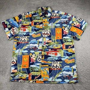 High Seas Trading Shirt L Americana Route 66 Bob's Big Boy Aloha USA Vintage 90s - Picture 1 of 9