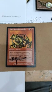 Siege-Gang Commander Scourge  Red Rare SIGNED CARD - Picture 1 of 1