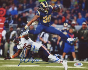 Todd Gurley II Signed Los Angeles Rams 8x10 Photo (PSA COA) Super Bowl LIII R.B - Picture 1 of 3