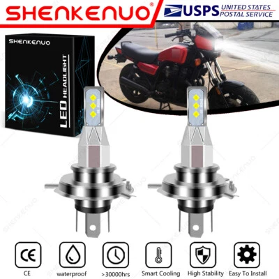 For Honda Nighthawk CB550SC CB650SC CB700SC CB750SC 9003 H4 LED Headlights Bulbs - Image 1 of 4