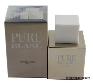 Pure Blanc by Karen Low 3.4oz/100ml Eau De Toilette Spray for Men New In Box - Picture 1 of 1