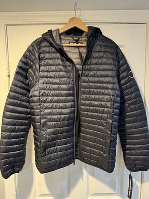 NWT Karl Lagerfeld Paris Men’s Lightweight Packable Puffer Jacket Navy Blue S - Image 1 of 4
