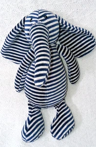 Jellycat Bonbon Elephant Plush Blue and Gray Striped Stuffed Animal 9 Inches - Picture 1 of 6