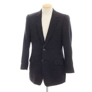 Used Wool Herringbone 2B Casual Jacket Gray Size 36 - Picture 1 of 10