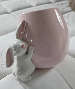 TELEFLORA Pink Ceramic Bunny Planter/Vase - Picture 1 of 7