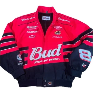 NASCAR Dale Earnhardt Jr Budweiser Jacke Chase Gr. L rot schwarz gestreift Remington - Bild 1 von 19
