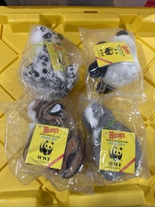 Wendy's 1988 WWF World Wildlife Fund Plüschtiere Komplettsatz 4 Stück - Bild 1 von 11