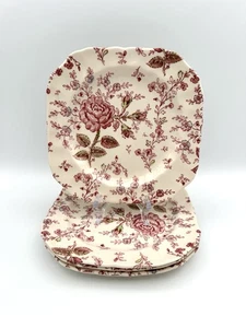 Johnson Bros Rose Chintz - Platos de ensalada cuadrados 7 5/8", Juego de 4 - Imagen 1 de 7
