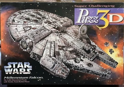 Puzzle 3D Star Wars Halcón Milenario 1995 Completo | Piezas Selladas | Raro De Colección Foto 1 de 4