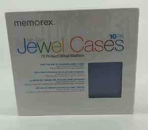 Memorex JEWEL CASES 10 Pk Slim Color New In Package - Picture 1 of 5
