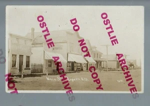 Rogers NORTH DAKOTA RPPC 1911 MAIN STREET nr Jamestown Valley City 46 PEOPLE! - Picture 1 of 2