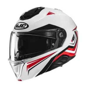 HJC I91 Tricus MC1 Modular Helmet White Red Size XL - Picture 1 of 4