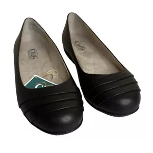 Cliffs by White Mountain sz 8 Wide Black Clara Flat Slip-On Shoe New in Box - Picture 1 of 10