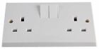 VOLEX ACCESSORIES - 2 Gang 13A SP Switched Socket, White