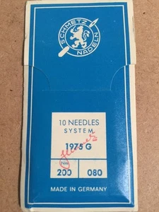 Schemetz 1975 G, 200 / 080 Sewing Machine Needles (Pack of 10 needles) - Picture 1 of 1