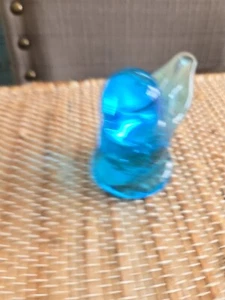 Leo Ward Bluebird of Happiness 1990 Glas Vogel Figur signiert - Bild 1 von 5