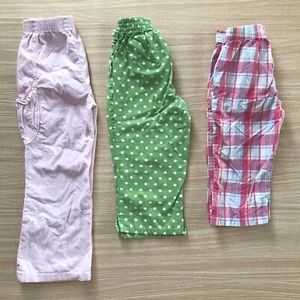 LE TOP CHEROKEE & SPROCKETS Girl Pants Lot of 3 Size 5 5T Polka Dotty Plaid Pink - Picture 1 of 11