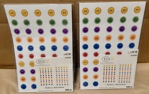 Stickers Smiling Faces & Stars 1/2" For Teachers Kids 2000 Total 6 Colors 249P - Picture 1 of 2