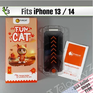 Screen Protectors for iPhone 13/14 - 3 Pack Privacy | Easy Install | FUNCAT - Picture 1 of 11