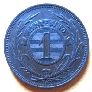 URUGUAY - CENTESIMO 1869 A KM# 11, HIGH GRADE - Picture 1 of 2