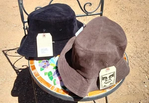 OBEY Bucket Hat HUCK Corduroy Black or Brown Sample NOS - Picture 1 of 14