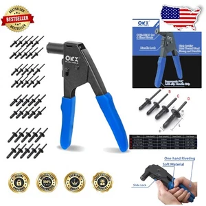 Versatile Plastic Rivet Tool with 40 Poly Rivets - Ideal for Automotive Projects - Picture 1 of 8