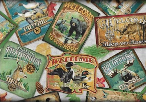 45" 100% cotton novelty fabric "North Woods" by Quilting Treasures