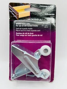 Drawer Track Roller – Left-Hand 13/16" Silver & White, 2-Pack - Picture 1 of 4